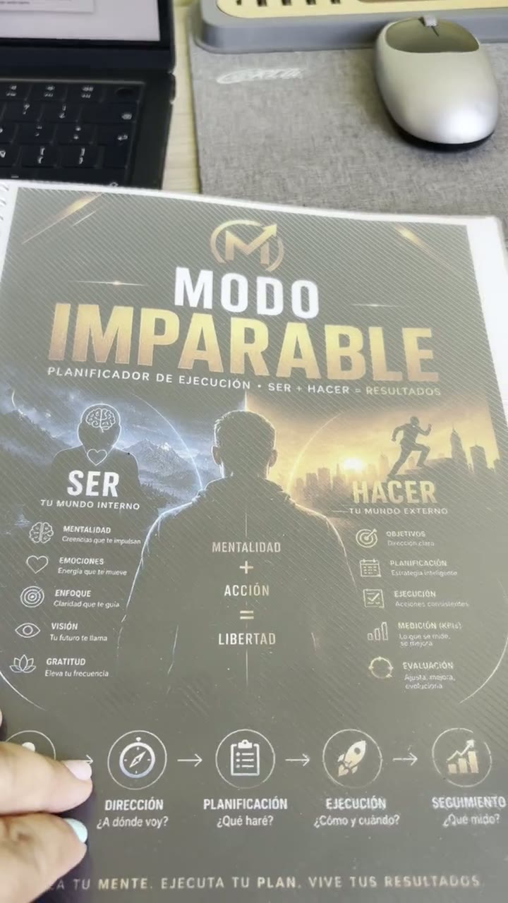 Portada del planificador Modo Imparable impreso